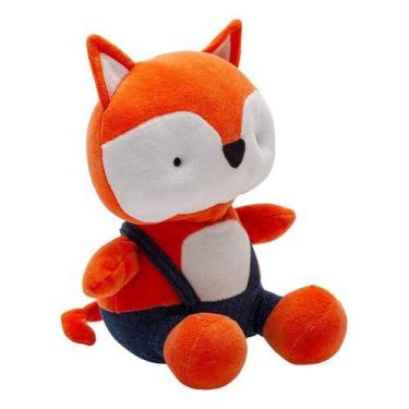 Imagem de Pelúcia Amiguinhos Floresta Safari Raposa Raposinha Bebe Macio Plush G