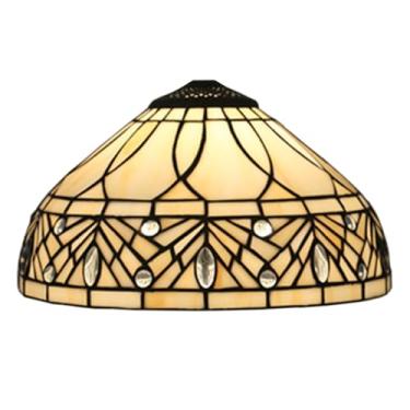 Imagem de errzom Abajur Tiffany De Substituição 12X7" Com Contas Cristal Transparente, Apenas Tampa, Adequado Para Luminária Pendente Mesa, Teto, Chão