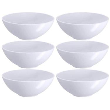 Imagem de 6 Molheiras Plástico 120ml Branco Bowl Porta Molhos Caldas Maionese Pa