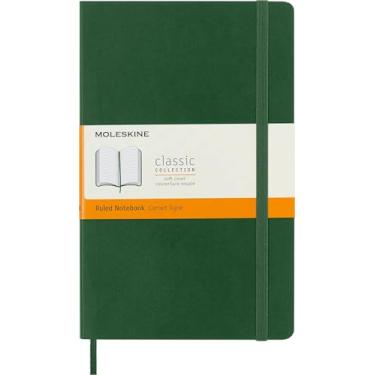 Imagem de Moleskine Caderno clássico, capa macia, grande (12,7 cm x 21 cm), pautado/forrado, verde murta, 192 páginas