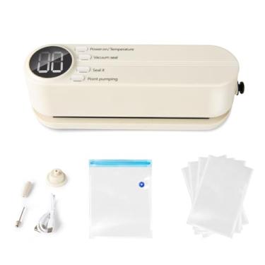 Imagem de R-PACK Mini seladora a vácuo 3 em 1 para alimentos, seladora recarregável sem fio com 5 sacos, armazenamento de alimentos secos/úmidos, vedação térmica para batatas fritas, bomba de enchimento para