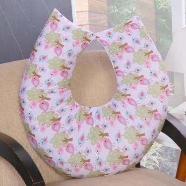 Imagem de Almofada Para Amamentação de Bebê Menina Jardim Encantado - Carinha de