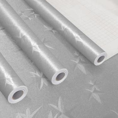 Imagem de Kit 3 Papel Parede Adesivo Lavavel Textura Folha de Bordo Cinza 15M - 
