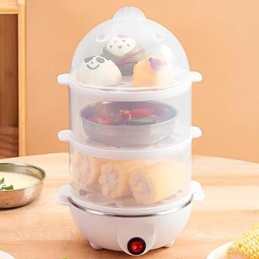 Imagem de Cozedor Elétrico Multifuncional De Ovo Milho A Vapor De Leite Rápido De Tripla Camada Coze (COZEDOR 3 ANDARES,110V)