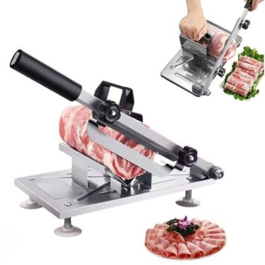 Imagem de Fatiador Manual Aço Inox – Cortador De Carnes, Frios E Legumes - Alta Precisão E Versatilidade