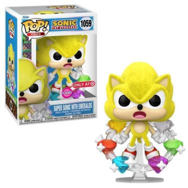 Imagem de Boneco Funko Pop Plus Sonic - Super Sonic Com Esmeraldas