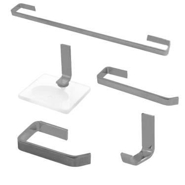 Imagem de Kit Acessórios Para Banheiro Athena Em Vergalhão Preto