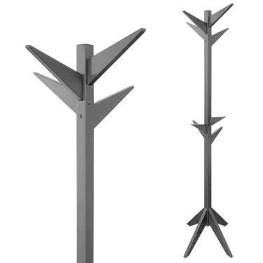 Imagem de Mancebo De Madeira Com Araras De Roupas E Bolsa Para Quarto