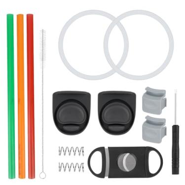 Imagem de Tampa de Boca de Garrafa para Owala FreeSip, Conjunto Substituição Tampa Garrafa Silicone com Lavadora Canudo, Escova Limpeza etc, para Owala 473, 12/561, 83/709, 68/946, 24/1182,8 ml