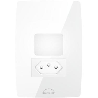 Imagem de Luminária Luz de Emergência Led + Tomada 20A Embutir 4x2 Branco - Dome