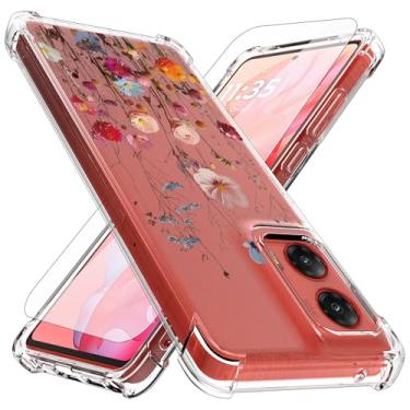 Imagem de Capa para Moto G Stylus 5G 2024, capa para Motorola G Stylus 5G 2024 rosa unissex à prova de choque flexível TPU Slim Fit transparente protetora para telefone capa transparente (transparente) (A166)