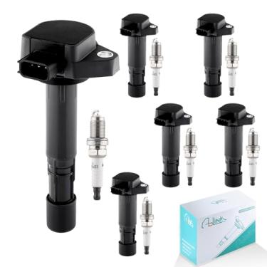 Imagem de AULINK Conjunto De 6 Bobinas De Ignição Uf400 E Velas De Ignição 9686 Para Acura Cl El Mdx Rl Tl 1999-2009, Para Honda Accord Civic Odyssey Pilot Ridgeline 1999-2010, Saturn Vue 2004-2007 1.7L 3.0L