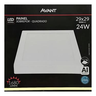 Imagem de 2X Painel Plafon Sobrepor Led 24W Quadrado Avant 4000K