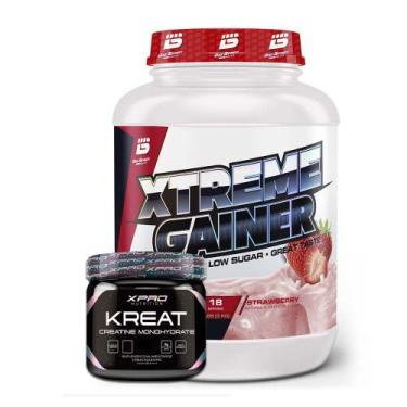 Imagem de Kit Xtreme Gainer 3Kg Bio Sports USA + Kreat Monohidratada 300g XPRO N