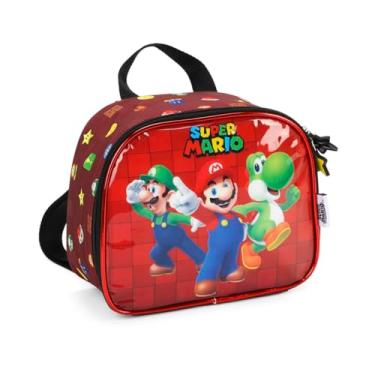 Imagem de Lancheira Escolar Térmica Masculina Super Mario Bros by Luxcel 39443 (VINHO)