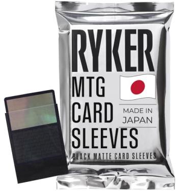 Imagem de Ryker Sleeves Standard Matte Card Sleeves, 5X Stronger, for Magic The Gathering MTG Pokemon Trading Cards Board Games (1 Pack, Black)