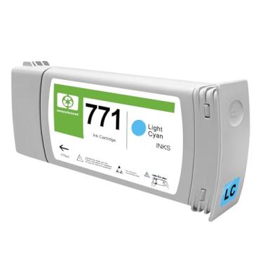 Imagem de Dikarsum Cartucho de tinta 771A LC B6Y20A para HP 771 substituição para impressora HP DesignJet Z6200 Z6600 Z6800 Z6810 (ciano claro 775ML)