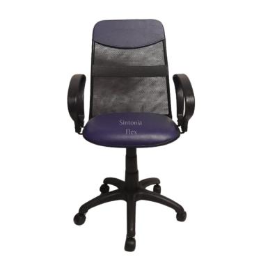 Imagem de Cadeira Diretor Tela Giratória Faixa Mecanismo Relax Braço