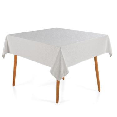 Imagem de Toalha Mesa Quadrada 8 Lugares Celebra Blanka Branca Karsten