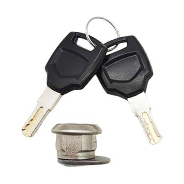 Imagem de Generic Cilindro de fechadura para porta-malas de motocicleta com 2 chaves, fácil de instalar, resistente, para substituição de fechadura de porta-malas de, 23 Mm de Comprimento