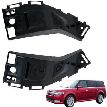 Imagem de labwork Conjunto de 2 suportes laterais para para-choque dianteiro esquerdo e direito preto para Flex 2009-2019 8A8Z17E814A 8A8Z17E814B