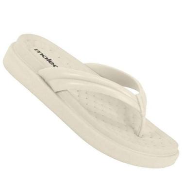 Imagem de Chinelo Moleca 5554.100 Feminino, Off white, 35
