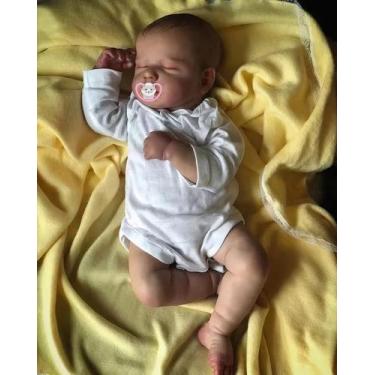 Imagem de Reborn Baby Doll Wamdoll Lifelike Premie 50 cm com cabelo pintado