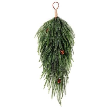 Imagem de Guirlanda de Natal Ammyoo Norfolk Pine 60 cm com pinhas