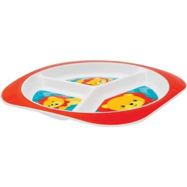 Imagem de Prato com Divisórias Animal Fun Leãozinho Buba