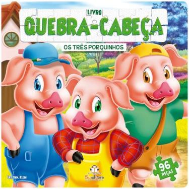 Imagem de Livro - Livro quebra-cabeça: Os três porquinhos