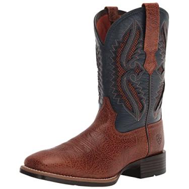 Imagem de Ariat Bota masculina Rowder Venttek 360 bico quadrado cano médio - marrom, Craven Tan/Azul lago, 7.5 Big Kid
