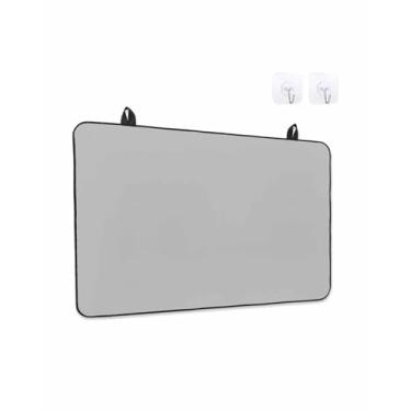 Imagem de Capas superiores de fogão para fogão elétrico 78 x 61 cm, protetor de fogão de vidro resistente ao calor cinza, cor sólida, simples, minimalista, arte, cerâmica, fogão, bancada, tapete, cobertura de