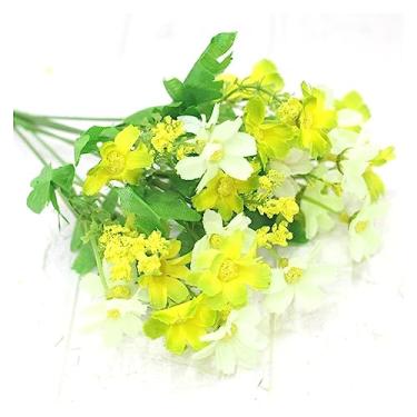 Imagem de Flores artificiais Buquê de flores artificiais com margaridas gerbera, para decoração jardim doméstico, arcos casamento, parede, buquê noiva(I)