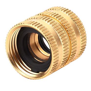 Imagem de Adaptador Rosqueado do Conector da Torneira da Mangueira de Bronze para a Tubulação de água do Jardim Com Gaxeta