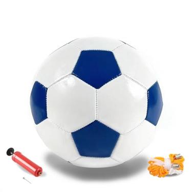 Imagem de Bola de futebol com bomba de couro macio, bolas de futebol para adolescentes, meninos, meninas, jovens jogadores de futebol, habilidades para treinamento, presentes