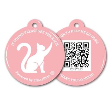Imagem de Effasaflink RFID 134,2 Khz e código QR, etiqueta de identificação para animais de estimação, etiqueta de coleira, função dupla - escaneie QR para ajudar animais perdidos a ir para casa, substitua o