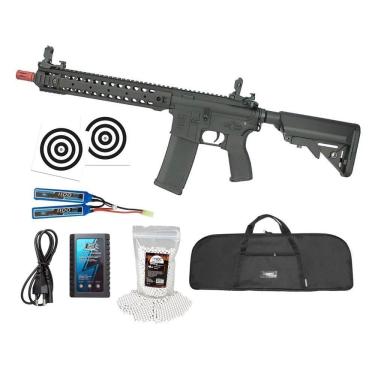 Imagem de Rifle Airsoft Aeg M4 Long Sa-e06 Black Edge + Kit Pro