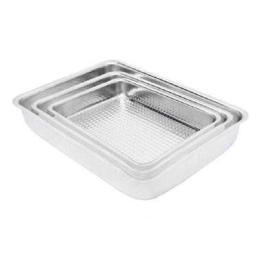 Imagem de Kit Conjunto 3 Formas Assadeiras Martelada Alta Para Bolo