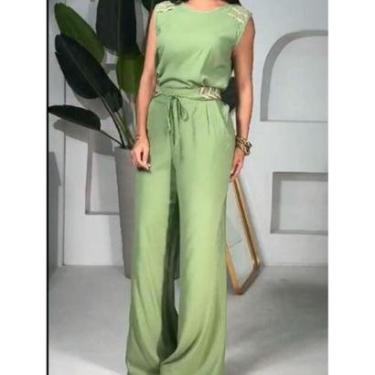 Imagem de CONJUNTO CALÇA PANTALONA E CAMISETA TSHIRT REGATA ALFAIATARIA-Feminino