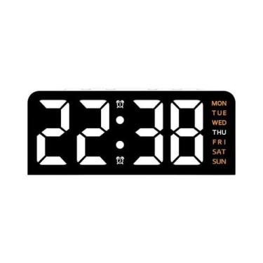 Imagem de Despertador Digital LED Com Alarme Duplo, Alimentado Por USB, Luz Ambi