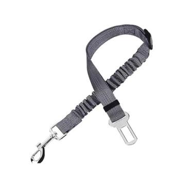 Imagem de Cinto de segurança de cachorro para carro – arnês de segurança ajustável para carro, correia elástica de amortecimento, fivela de metal reforçada, design antiembaraço, para animais de estimação