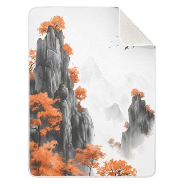 Imagem de xigua Cobertor de bebê com fundo branco, cobertor de algodão para bebês, cobertor leve e macio para berço, carrinho de bebê, cobertores de berçário, 76 x 101 cm