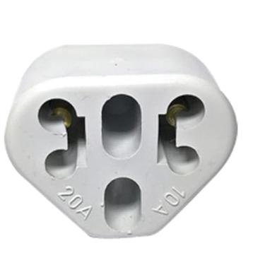 Imagem de Adaptadores de Tomada Universal Premium Kit 2 unidades Bob Love Bivolt 110V/220V-10A/20A até 250V Branco para Eletrodomésticos e Eletrônicos