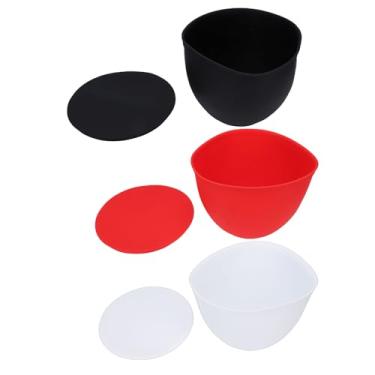 Imagem de Jiawu Forro de Tigela de Silicone para Misturador KMS150 KSM180 KSM170 KSM160 KSM155, 3 Forros e 3 Tampas Incluídas, Acessórios de Misturador de Suporte Forro de Silicone e Tampa de