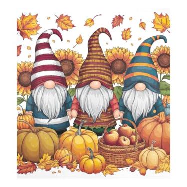 Imagem de Gnomos de outono abóboras decorativas máquina de lavar roupa decoração da tampa da porta da frente, ímã de capa de lava-louças 58 cm L x 66 cm A