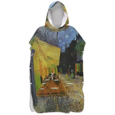 Imagem de Joisal Roupão vintage para mudança noturna para adultos, poncho de surfe, com capuz, toalha de praia, estampada, plus size, unissex, poncho adulto com capuz