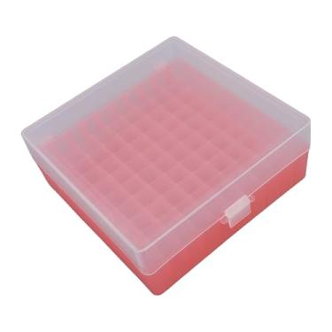 Imagem de GLOGLOW Rack de Material Escolar, Suporte de Tubo de Ensaio de Centrífuga de Freezer Reutilizável Com Tampa Removível para Tubos de 1,5-2,1 Ml, Suporte de Tubo de Ensaio Azul Com 100 Furos