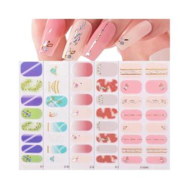 Imagem de Adesivos De Unha 3D Dopamine Color, 5 Folhas, 80 Pontas, Sem Cozimento