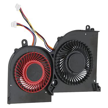 Imagem de Cryfokt Dissipação de Calor Eficiente do Ventilador de Resfriamento Cpu Gpu para Gs65 MS 16q2, Material ABS de Liga de Alumínio Durável para Laptop, Fácil de Instalar, para 16q2 Cpu Gpu Cw ()