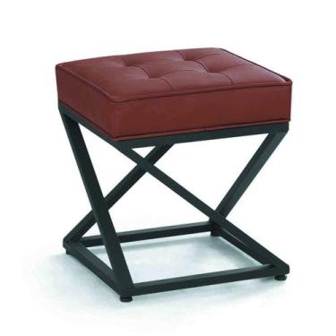 Imagem de Pufe Estilo Industrial Quadrado Pés Metal Mônaco - Due Decor, Corano C